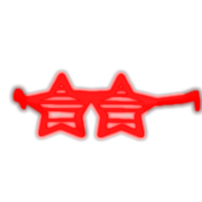 Red Neon Party Star Shades Emissive