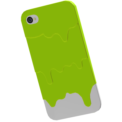 Slimed Phone in Lime Green & White