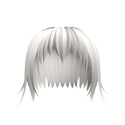 Long Sleepy Messy Hair in White