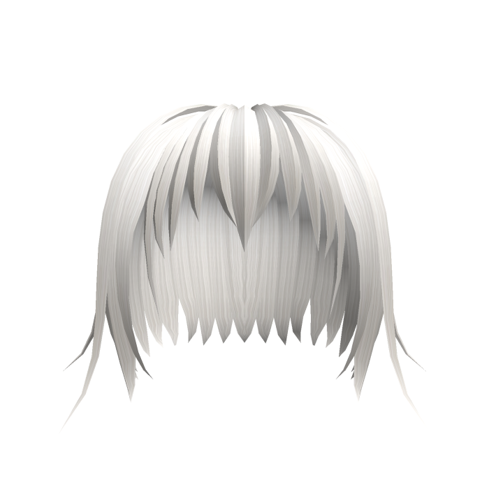 Long Sleepy Messy Hair in White