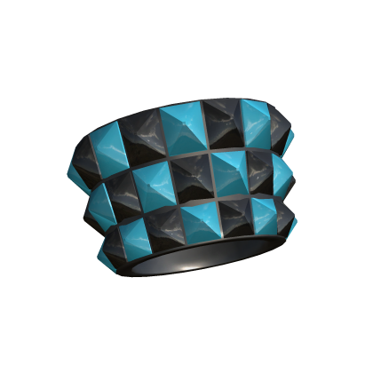 Scene (LEFT) Blue Emo Studded Bracelet 2000s Y2k thumbnail