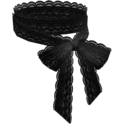 gothic black lace side bow (3.0) | Roblox Item - Rolimon's