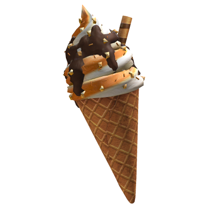 Drizzle Sprinkle Swirl Ice Cream Cone Orange Roblox item