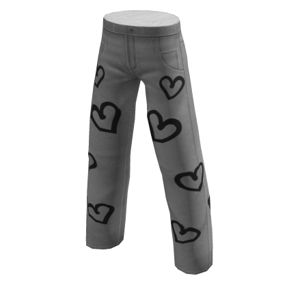 Grey Heart Jeans