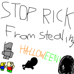 STOP RICK FROM STEALING HALLOWEEN!! Adventure Obby
