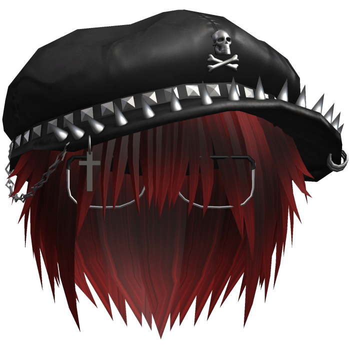 Vkei Emo Red Messy Hair /w Spiky Hat