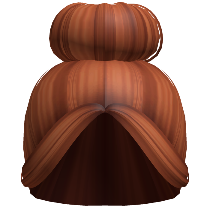 -',ৎ Cheerleader Sock Bun with Bangs in Ginger