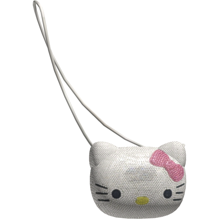 Ello Kitty White Rhinestone Crossbody Purse