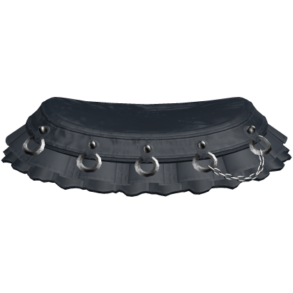 emo gothic ruffled chain mini skirt in denim blue