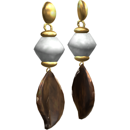 ☆ Boho Fall Dangly Leaf Earrings (Brown)