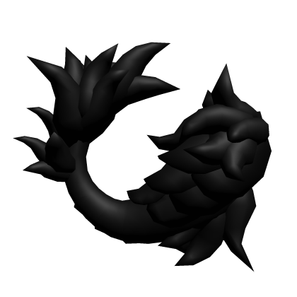 Scaled fur dragon tail (black) (original) thumbnail