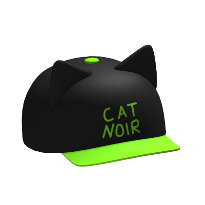 Cute Black Cat Ear Cap Roblox item