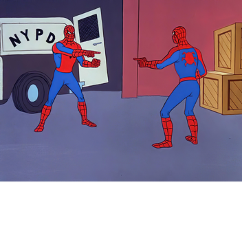 Spider man pointing meme lol