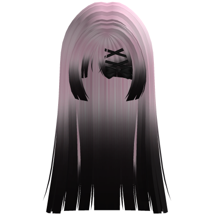 Pink to Black Jirai Goth Straight Hime Bow (っ˕ -｡) Roblox item