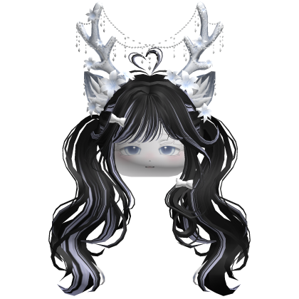 Ethereal Christmas Fairy Fawn Pigtails w/ Antlers