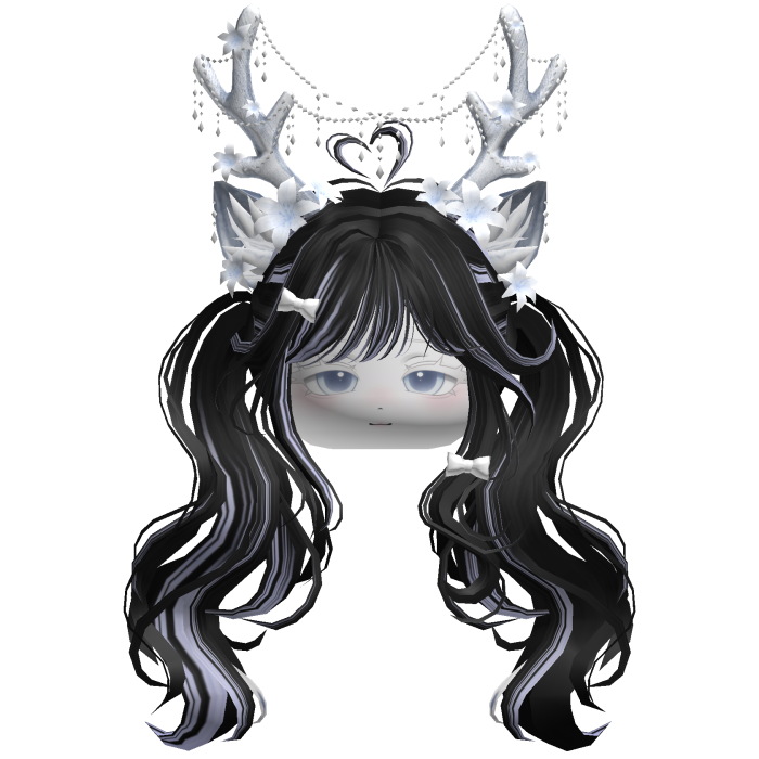 Ethereal Christmas Fairy Fawn Pigtails w/ Antlers