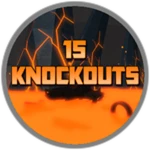 One round, 15 knockouts