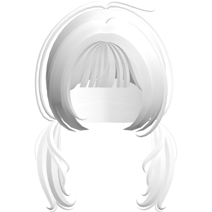 Adorable Short Low Pigtails In White