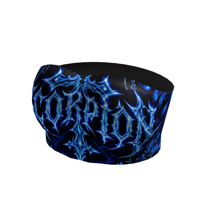 Y2K black and Blue Scorpion Top