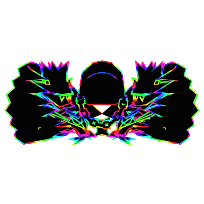 Cartoony Rainbow Hood Chain Dragon Demon Wings Roblox item