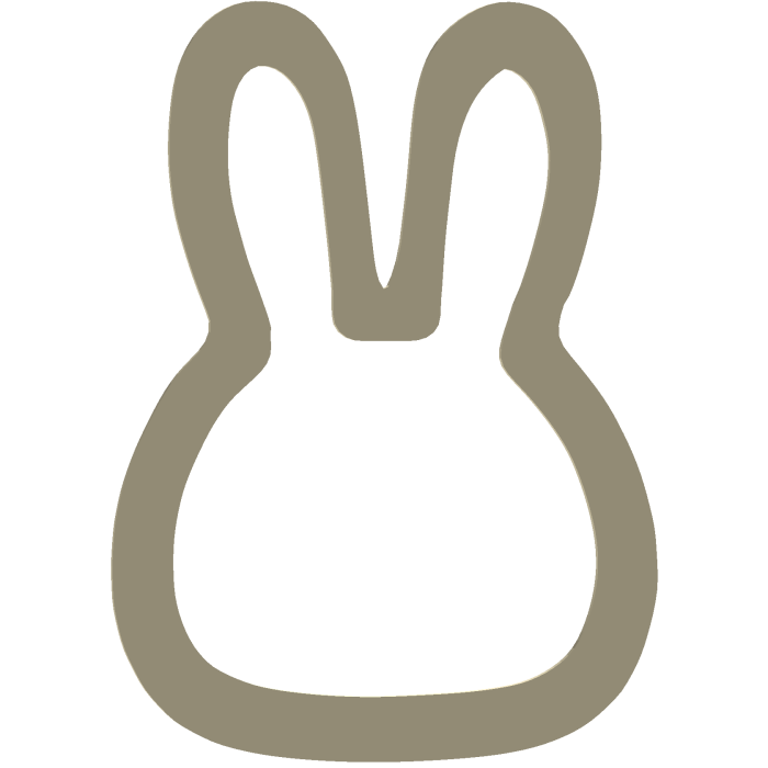 bunny sticker in baby yellow