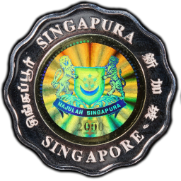 Singapore 5 Dollar - Scalloped
