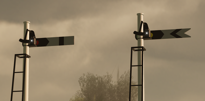 Home+Distant Up Semaphore Signal Set preview 5