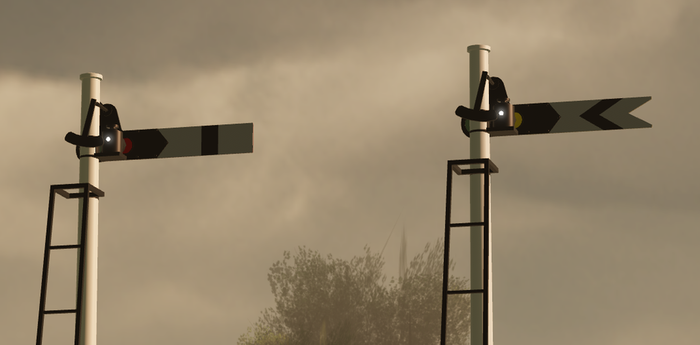 Home+Distant Up Semaphore Signal Set preview 5