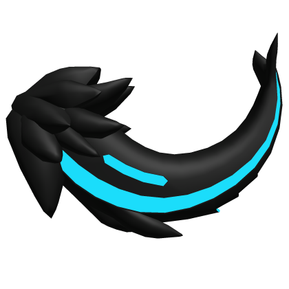 Protogen Tail Blue [ Shiny - Black ]