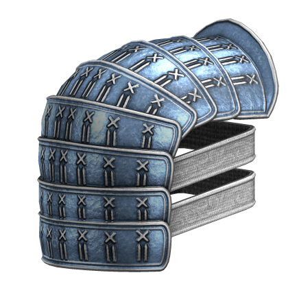 Blue & White Samurai Pauldron - Right Roblox item