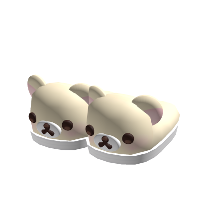♡ : kawaii cute cream bear slippers