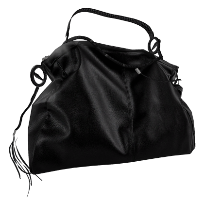 Handheld Leather Luxury Rope Black Bag