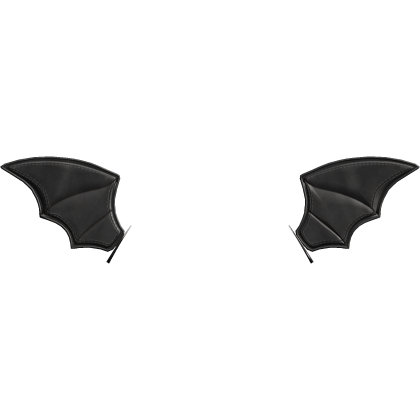 Cutesy Grunge Alt Gothic Bat Wings Headband Black