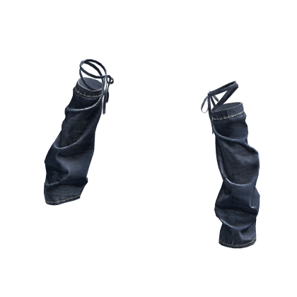 Dark Blue Y2K Denim Strap Arm Warmers🫐