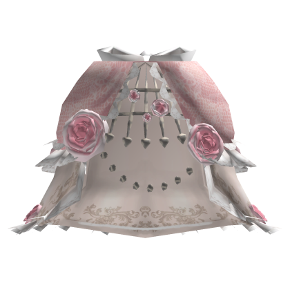 Rosy Rococo Silver Cage Skirt Bustle in Pink Roblox item