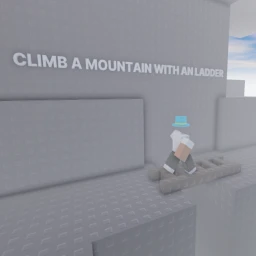 climb a mountain with a ladder  icon