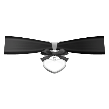 black cutesy ribbon choker 