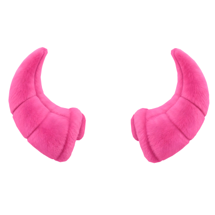 pink plush horns