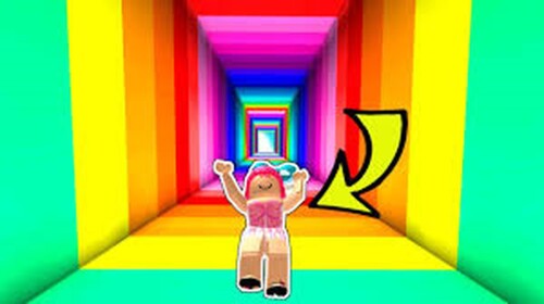 Slide down a rainbow slide!!!