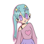 Anime kawaii gamer girl group