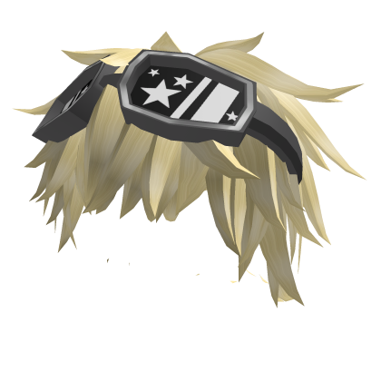 💵 Crazy Messy Boy Blonde Hair w/ Goggles Roblox item