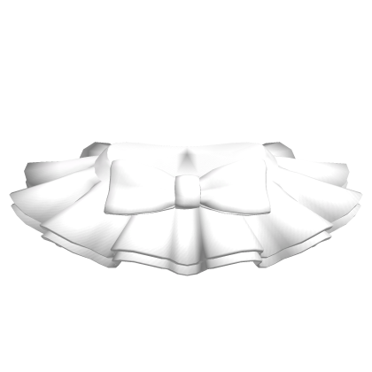 [Blush Fashion] White Frill Skirt with Ribbon
