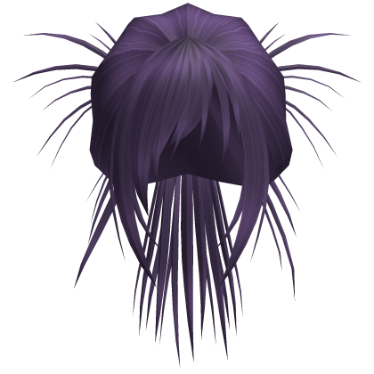 Anime Spiky High Bun w/ Side Bangs (Purple)