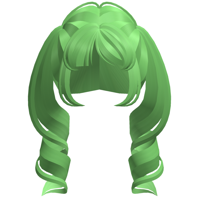 Soft Dolly Curled Pigtails (Green)