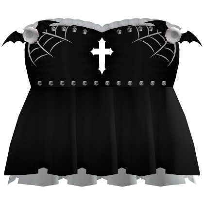black spider dress halloween Roblox item