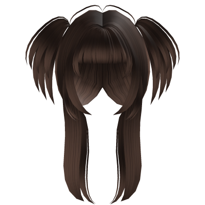 Brown Ombre Layered Hime Cut w/ Pigtails Roblox item