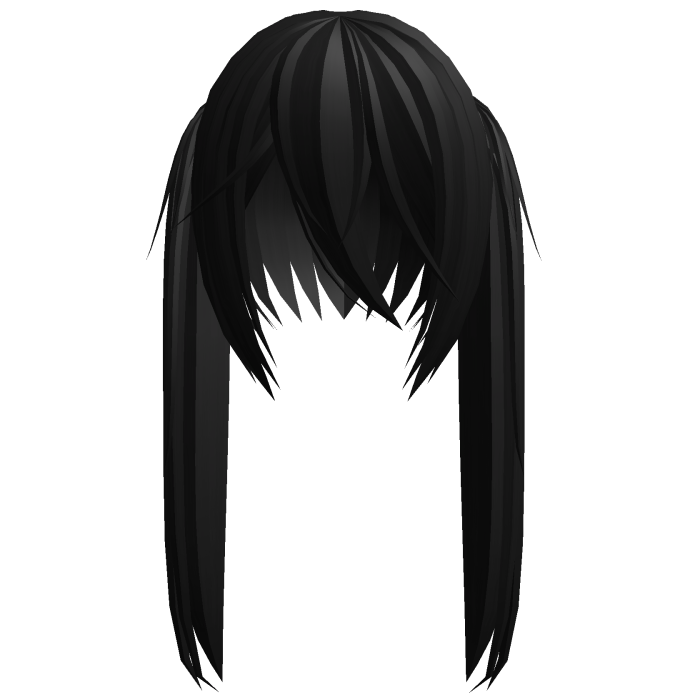 Cute Kawaii Long Moe Pigtails in Black