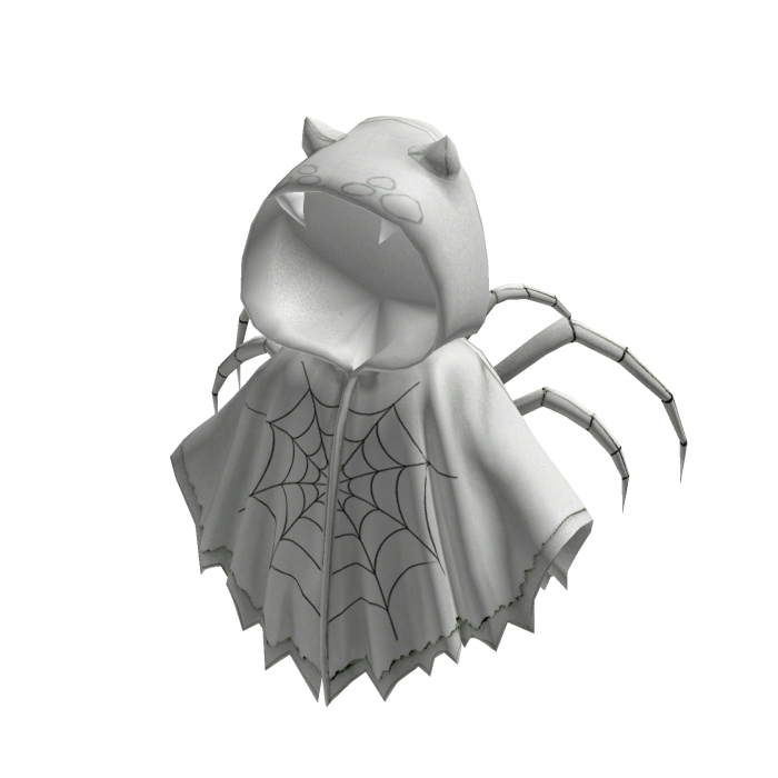 ❤️Halloween spider hooded cape white