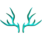 Teal Iron Antlers