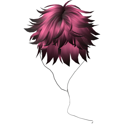 Y2K emo boy with headphones, black pink hair